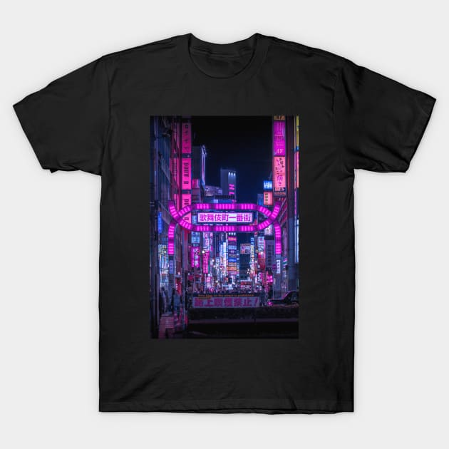 Kabukicho Gate - Vertical T-Shirt by TokyoLuv